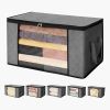 60L Large Storage Bags, 6 Pack Clothes Storage Bin, Foldable Closet Organizers Containers with Handle, Nov-woven Fabric Storage Bag for Clothing