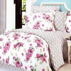 Blancho Bedding - [Rural Rose] 100% Cotton 5PC Comforter Set (Queen Size)