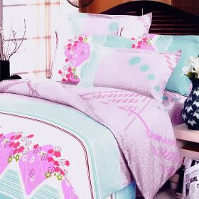 Blancho Bedding - [Crystal Cherry] 100% Cotton 5PC Comforter Set (Queen Size)