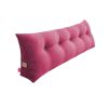 SOGA 100cm Red Triangular Wedge Bed Pillow â€“ Headboard Backrest and Bedside Tatami Cushion, Supportive Pillow for Reading, Relaxing, or Sleeping