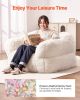 Bean Bag Chair, BeanBag Sofa Chair with Armrests for Adults, Fluffy Plush & High-Density Foam Filling Adult Bean Bag with Zapper