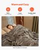 Queen Size Blanket, 90 x 90 inches, Lightweight and Fuzzy Throw Blanket for Bed, Cozy Grey Queen Blanket for All Season