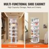 6 Tiers Rotating Shoe Rack Tower, 360Â°Spinning Shoe Display, Revolving Shoe Rack Storage Round Carousel, Lazy Susan Shoe Rack Organizer