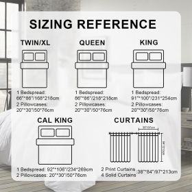 9 Piece in a Bag Thick Touch Bed Cover Curtain Set, Upgraded Luxury Bedspread Set, Bamboo microfiber All Season Bedding-Set For Home, RV Beding (Color: Blue Rose, size: CAL KING)